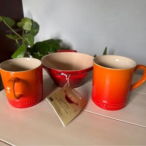 Le Creuset Mug Set with cassoulet Bowl